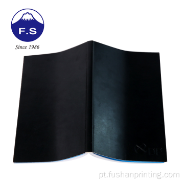 Caderno de papelão preto de capa mole reciclada A5